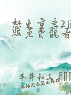 怒火重案2国语版免费观看