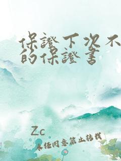 保证下次不犯错的保证书