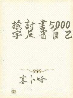 检讨书5000字反省自己工作失误