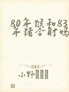 80年猴和83年猪合财吗