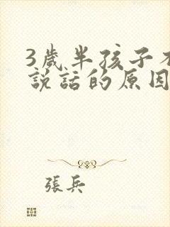 3岁半孩子不会说话的原因