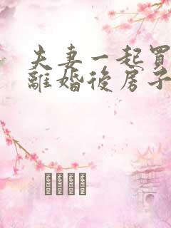 夫妻一起买房子离婚后房子归谁