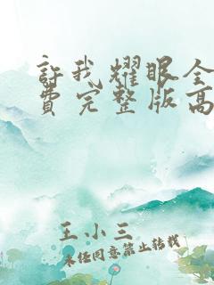 许我耀眼全集免费完整版高清在线观看