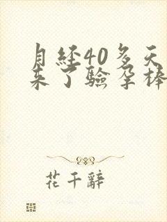 月经40多天没来了验孕棒测也没有怀孕怎么办