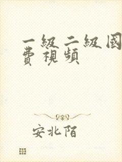 一级二级国产免费视频