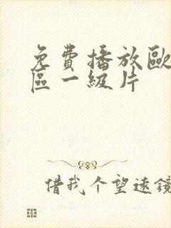 免费播放欧美一区一级片