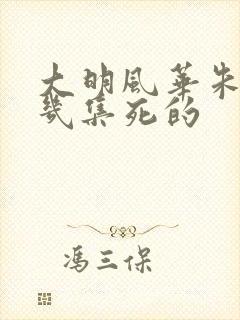 大明风华朱棣第几集死的