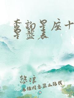 查询星座十二宫星盘表