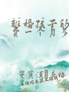 离婚孩子的扶养费一个月多少钱