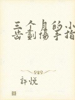 三个月的小狗牙齿划伤手指出血怎么办