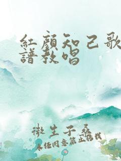 红颜知己歌谱简谱教唱