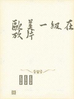欧美一级在线播放片