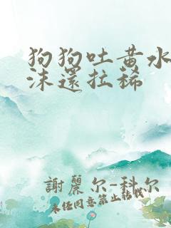 狗狗吐黄水带泡沫还拉稀