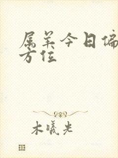 属羊今日偏财运方位