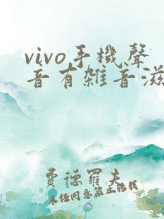 vivo手机声音有杂音滋滋怎么解决