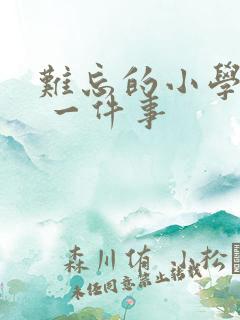 难忘的小学生活 一件事