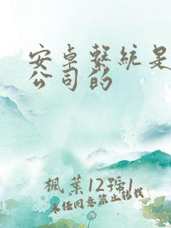 安卓系统是什么公司的