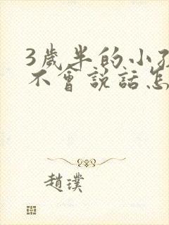 3岁半的小孩还不会说话怎么办