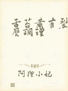 舌苔黄有裂纹怎么调理