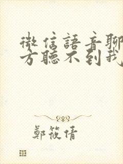 微信语音聊天对方听不到我的声音