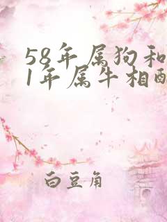 58年属狗和61年属牛相配吗