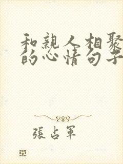 和亲人相聚开心的心情句子