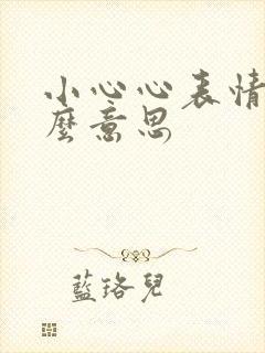 小心心表情是什么意思