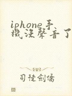 iphone手机没声音了如何恢复