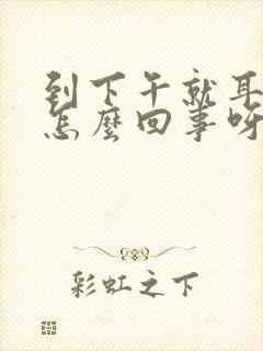 到下午就耳鸣是怎么回事呀