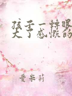 孩子一转眼就长大了感慨的句子