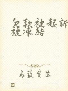 欠款被起诉账户被冻结