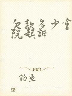 欠款多少会被法院起诉