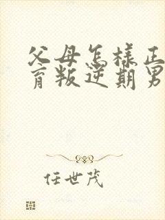 父母怎样正确教育叛逆期男孩子