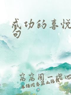 成功的喜悦的诗句