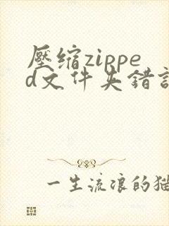压缩zipped文件夹错误