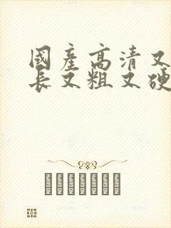 国产高清又大又长又粗又硬又黄