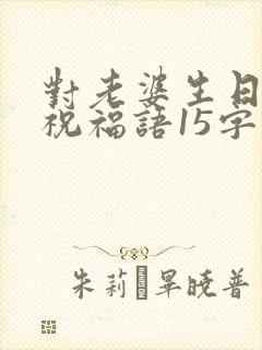 对老婆生日快乐祝福语15字