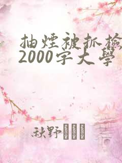 抽烟被抓检讨书2000字大学生