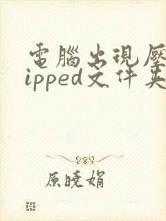 电脑出现压缩zipped文件夹