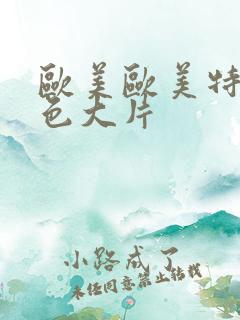 欧美欧美特黄特色大片