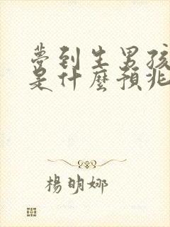 梦到生男孩子了是什么预兆