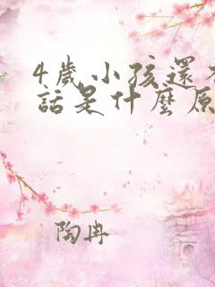 4岁小孩还不说话是什么原因