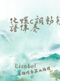 化蝶c调动态曲谱伴奏