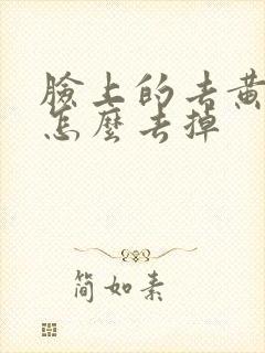 脸上的去黄褐斑怎么去掉