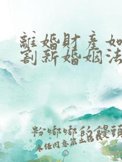 离婚财产如何分割新婚姻法2025年一方出轨