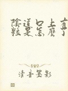 阴道口上有小颗粒是怎么了