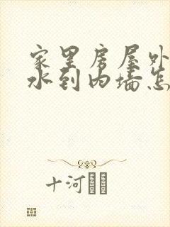 家里房屋外墙渗水到内墙怎么办