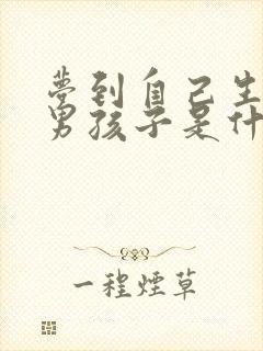 梦到自己生了个男孩子是什么预兆