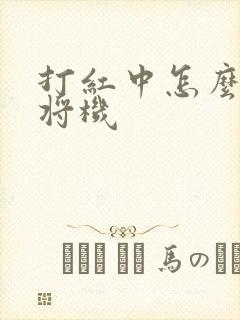 打红中怎么调麻将机