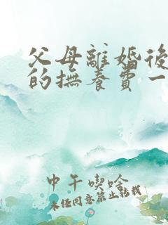 父母离婚后孩子的抚养费一般是多少钱